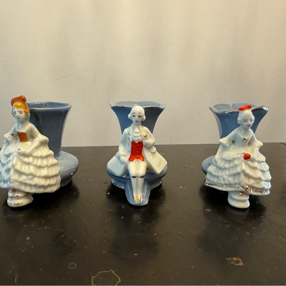 Vintage Vase Bud Vase Victorian Set of three
